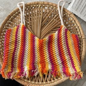 ZARA TRAFALUC fringe crop top